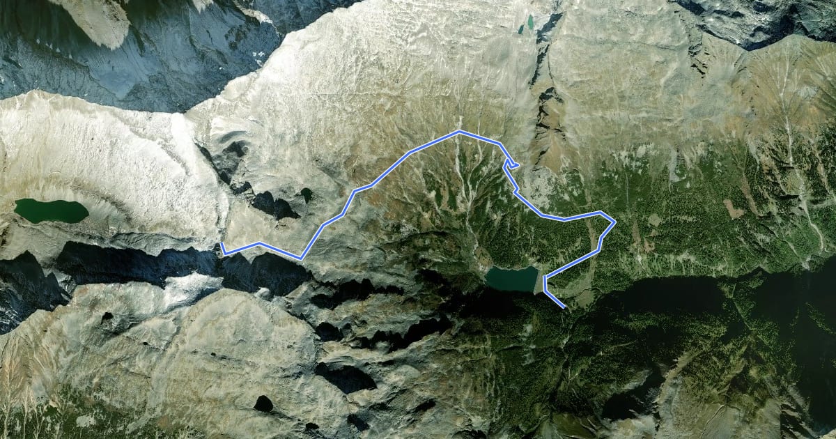 Маршрут Wanderweg 533 на спутниковом снимке