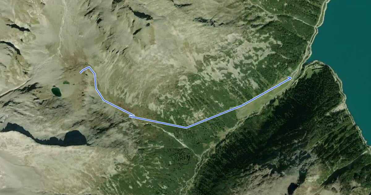Маршрут Wanderweg 535 на спутниковом снимке