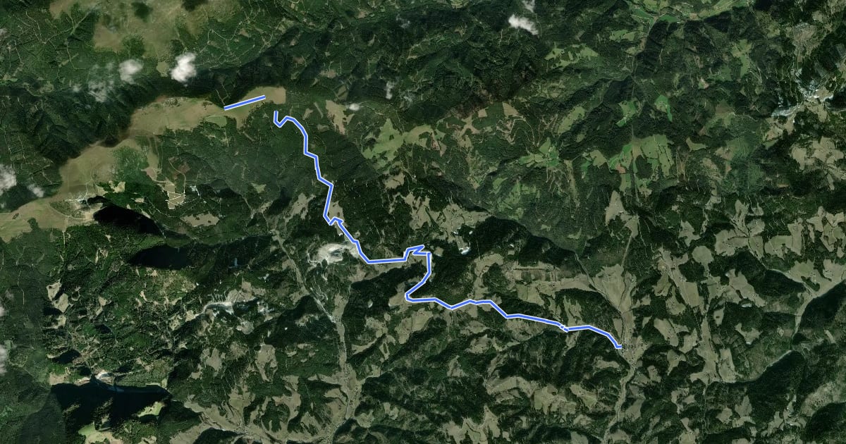 Маршрут Wanderweg 537 на спутниковом снимке