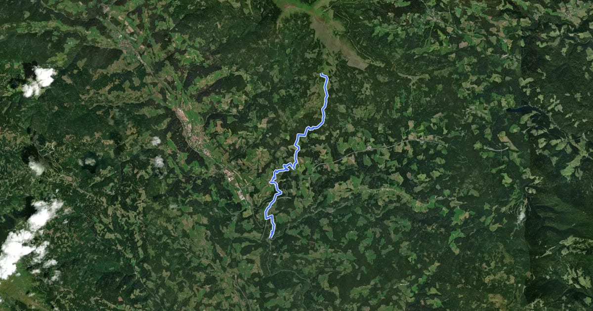 Маршрут Wanderweg 538 на спутниковом снимке