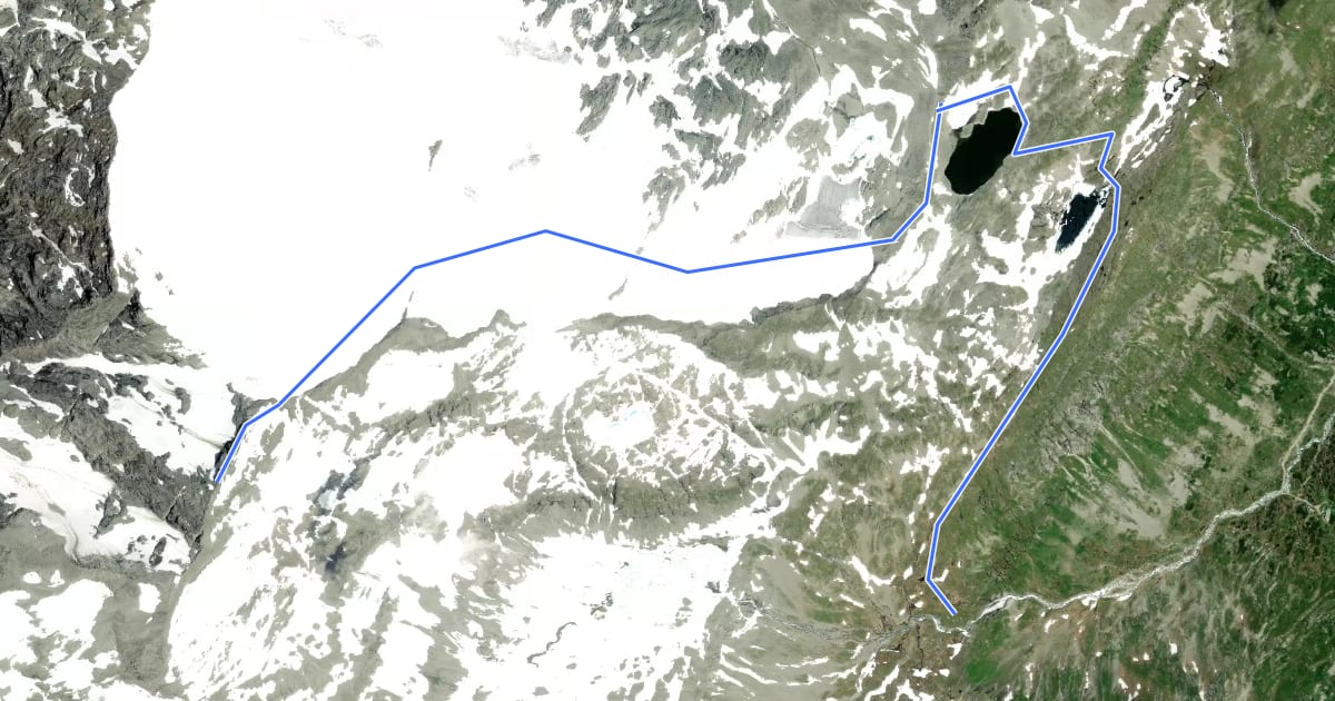 Маршрут Wanderweg 538 на спутниковом снимке