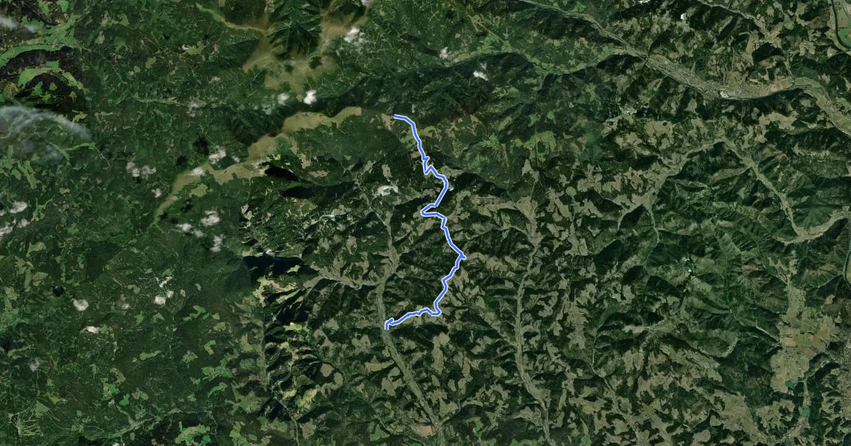Маршрут Wanderweg 538 на спутниковом снимке