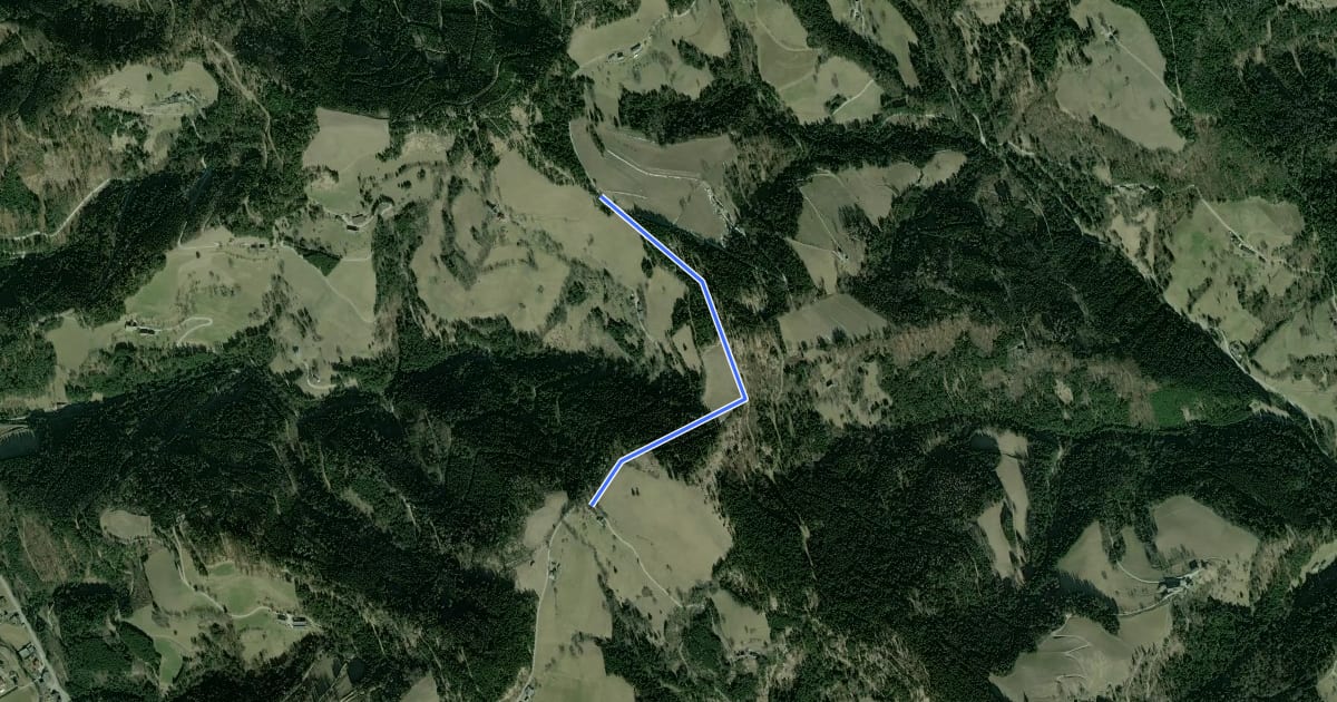 Маршрут Wanderweg 538a на спутниковом снимке