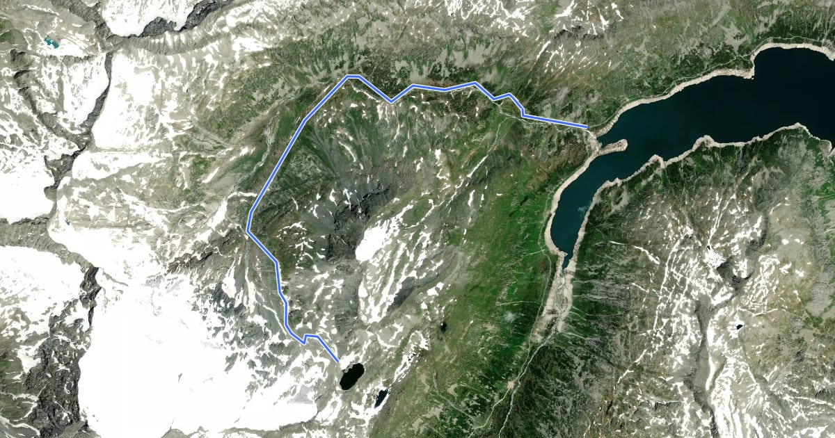 Маршрут Wanderweg 539 на спутниковом снимке