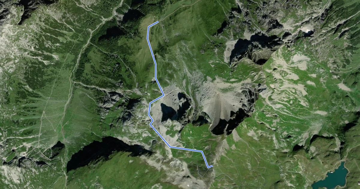Маршрут Wanderweg 54 на спутниковом снимке