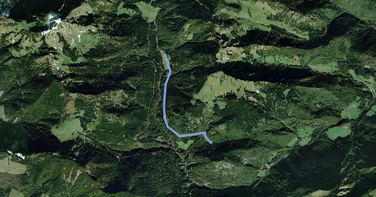 Маршрут Wanderweg 54 - Ruhpolding на спутниковом снимке