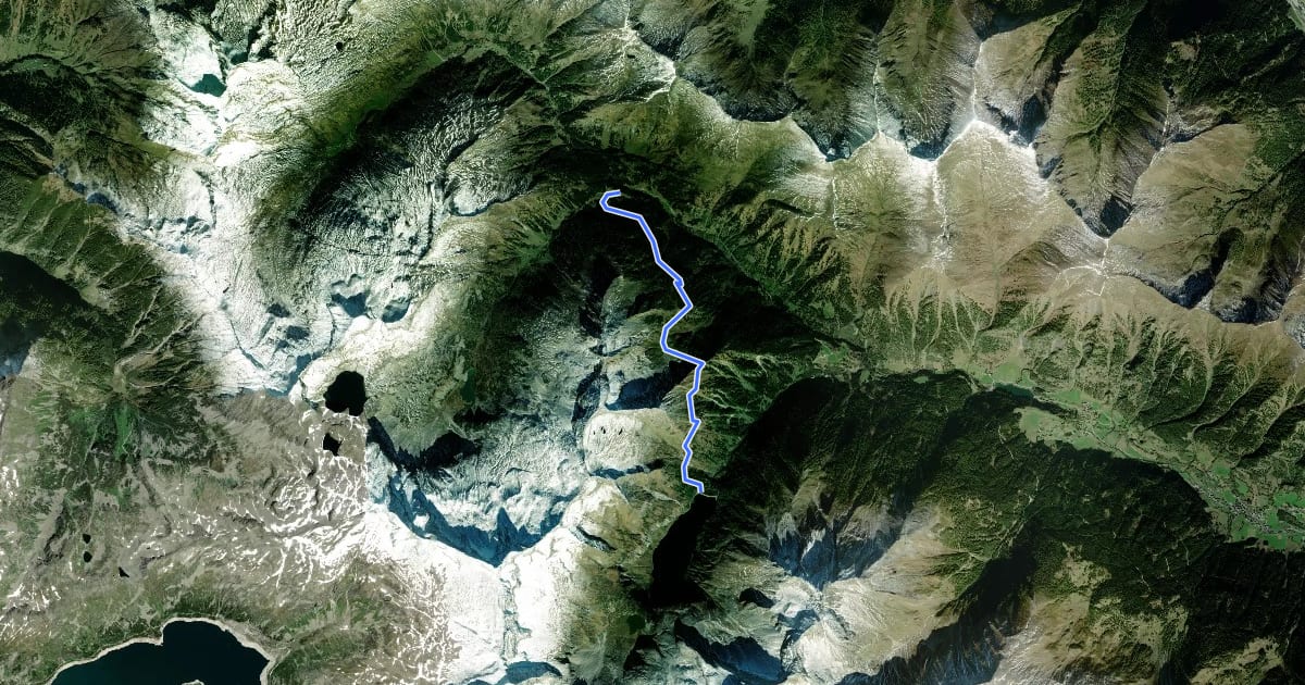Маршрут Wanderweg 540 на спутниковом снимке