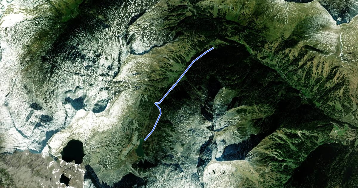 Маршрут Wanderweg 540A на спутниковом снимке