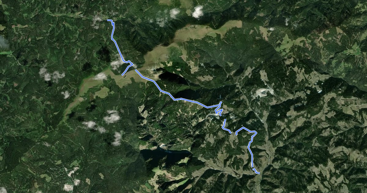 Маршрут Wanderweg 541 на спутниковом снимке