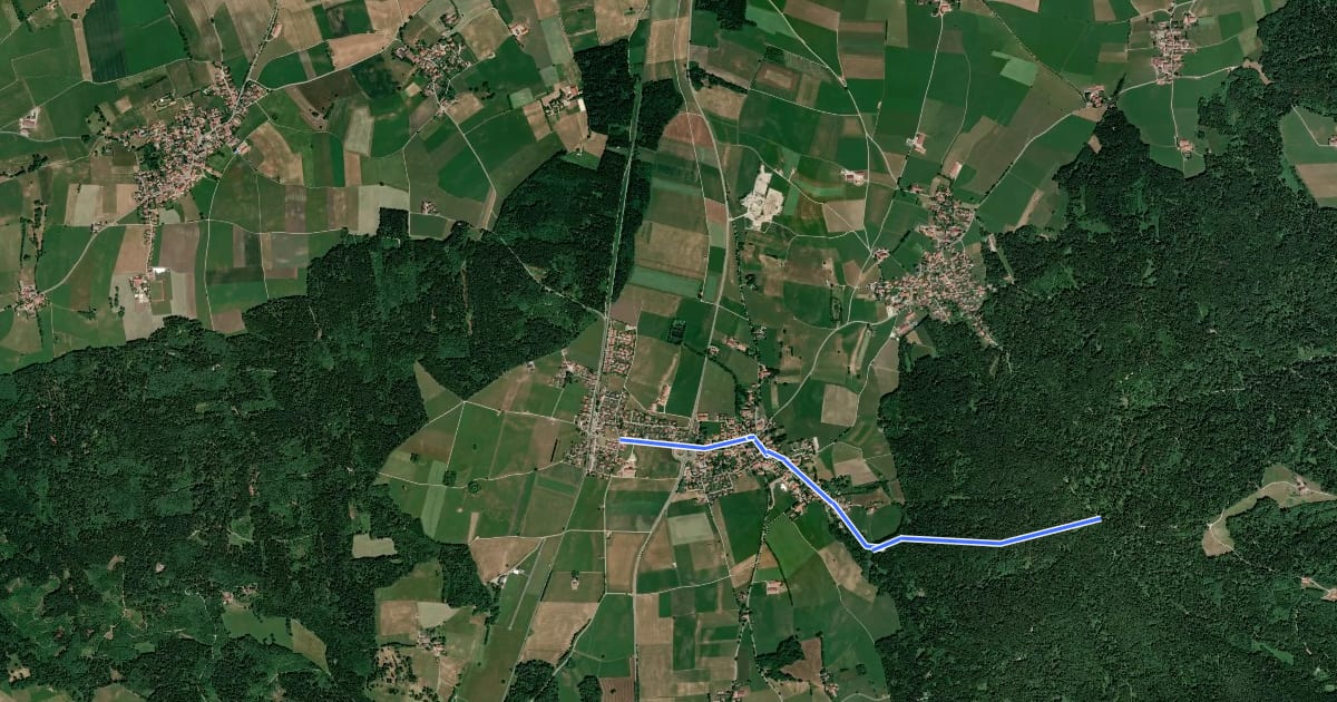 Маршрут Wanderweg 542 на спутниковом снимке