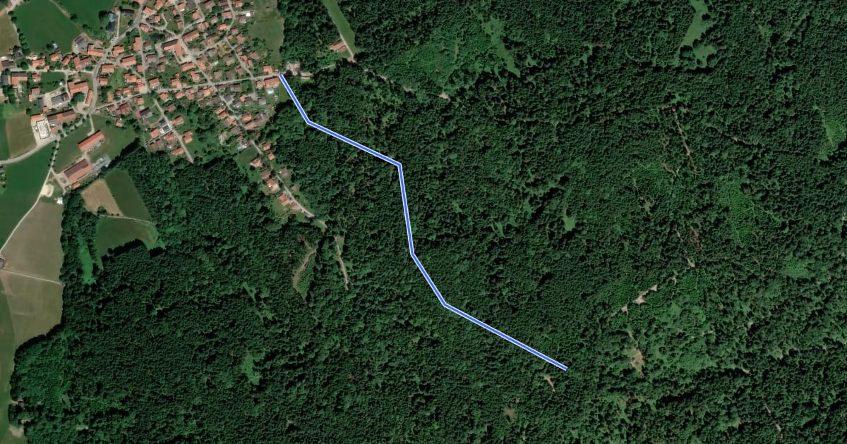 Маршрут Wanderweg 543 на спутниковом снимке