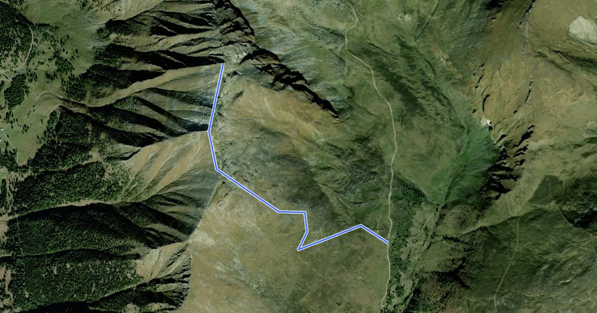 Маршрут Wanderweg 543 на спутниковом снимке