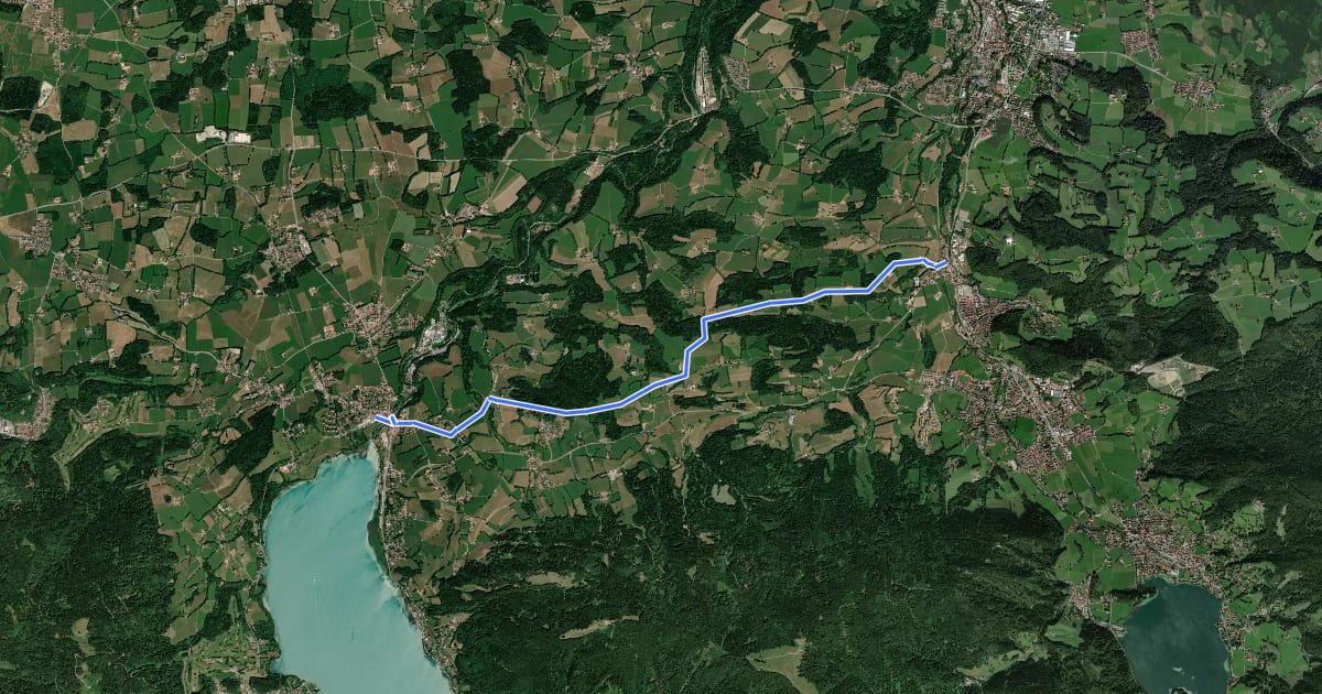 Маршрут Wanderweg 545 - Agatharied/Gmund am Tegernsee на спутниковом снимке