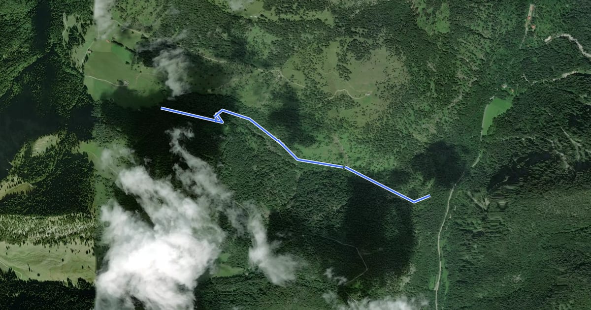 Маршрут Wanderweg 545a - Bayrischzell на спутниковом снимке