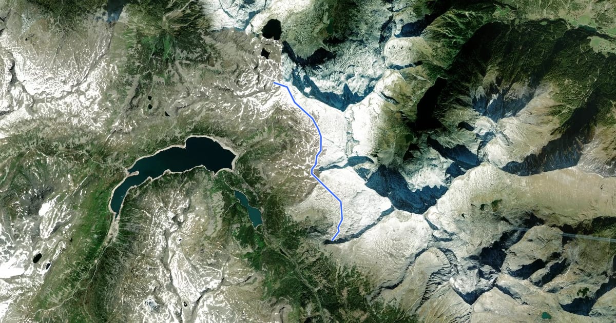 Маршрут Wanderweg 546 на спутниковом снимке