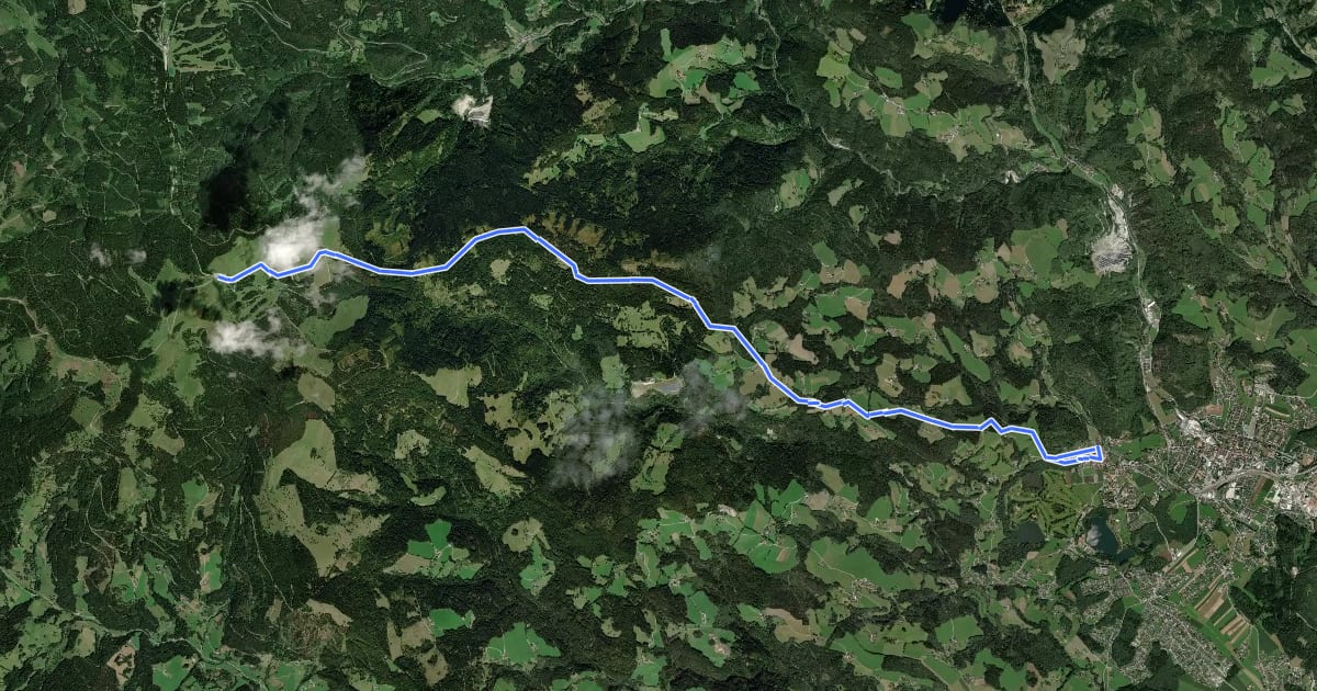 Маршрут Wanderweg 546 Erzherzog Johann Weg на спутниковом снимке