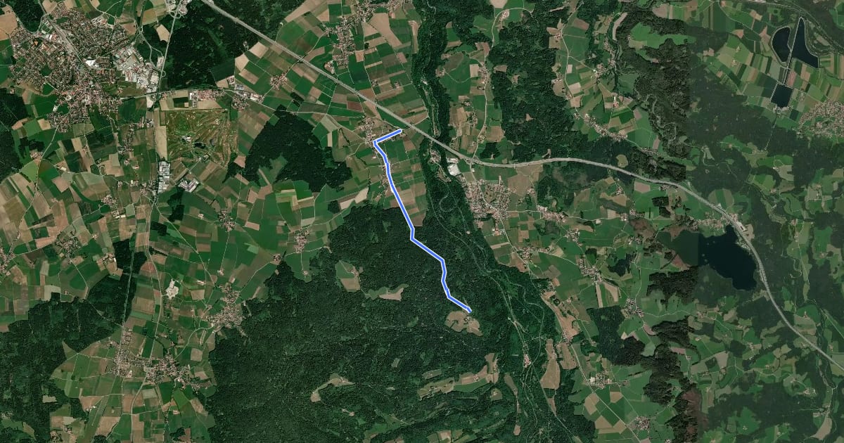 Маршрут Wanderweg 546 - Valley на спутниковом снимке
