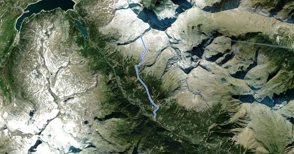 Маршрут Wanderweg 547 на спутниковом снимке