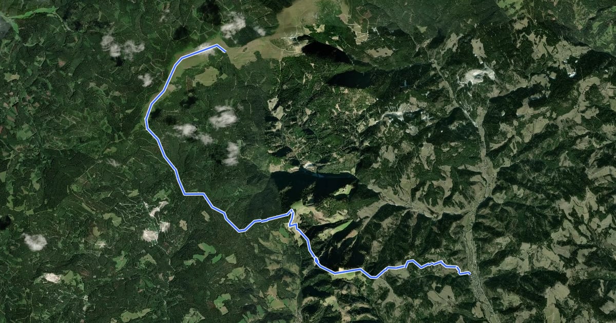 Маршрут Wanderweg 547 на спутниковом снимке