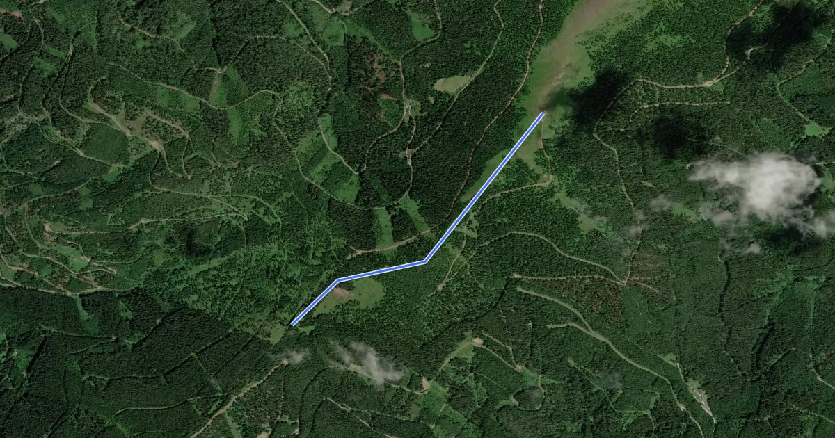 Маршрут Wanderweg 547a на спутниковом снимке