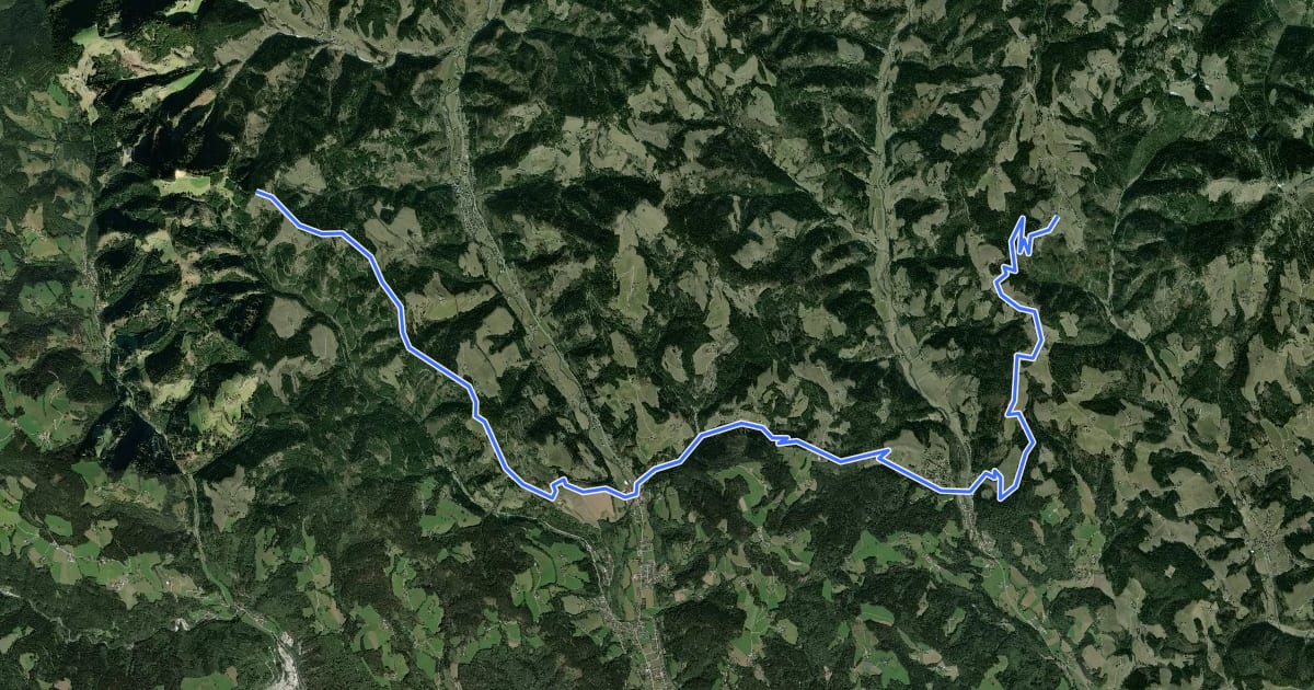 Маршрут Wanderweg 548 на спутниковом снимке