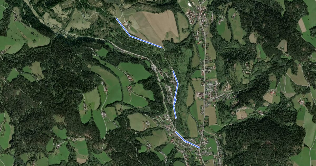 Маршрут Wanderweg 548A на спутниковом снимке