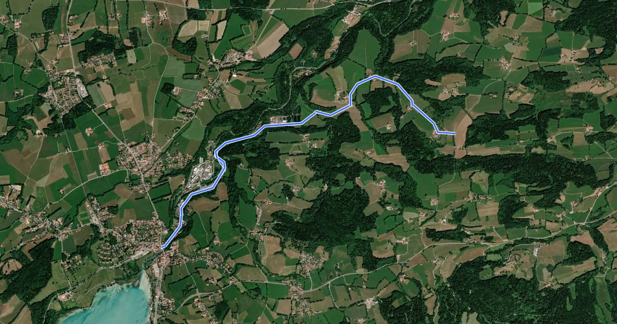 Маршрут Wanderweg 549a - Gmund am Tegernsee Richtung Miesbach на спутниковом снимке