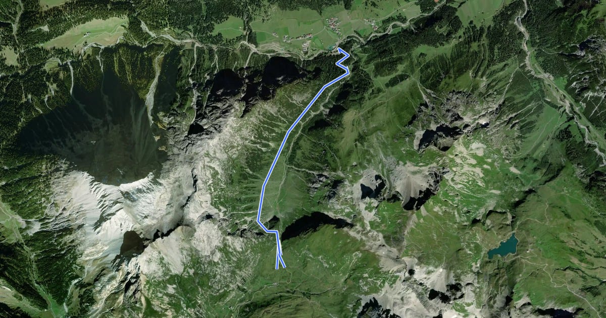 Маршрут Wanderweg 55 на спутниковом снимке