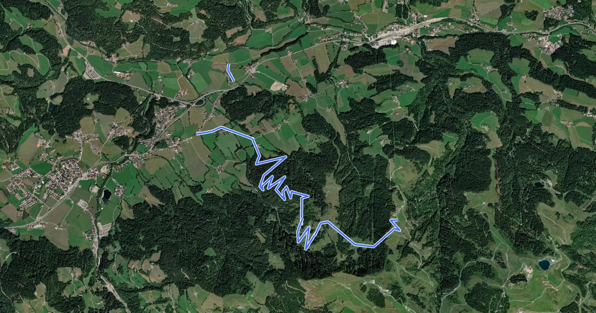 Маршрут Wanderweg 55 - Kaisergebirge на спутниковом снимке