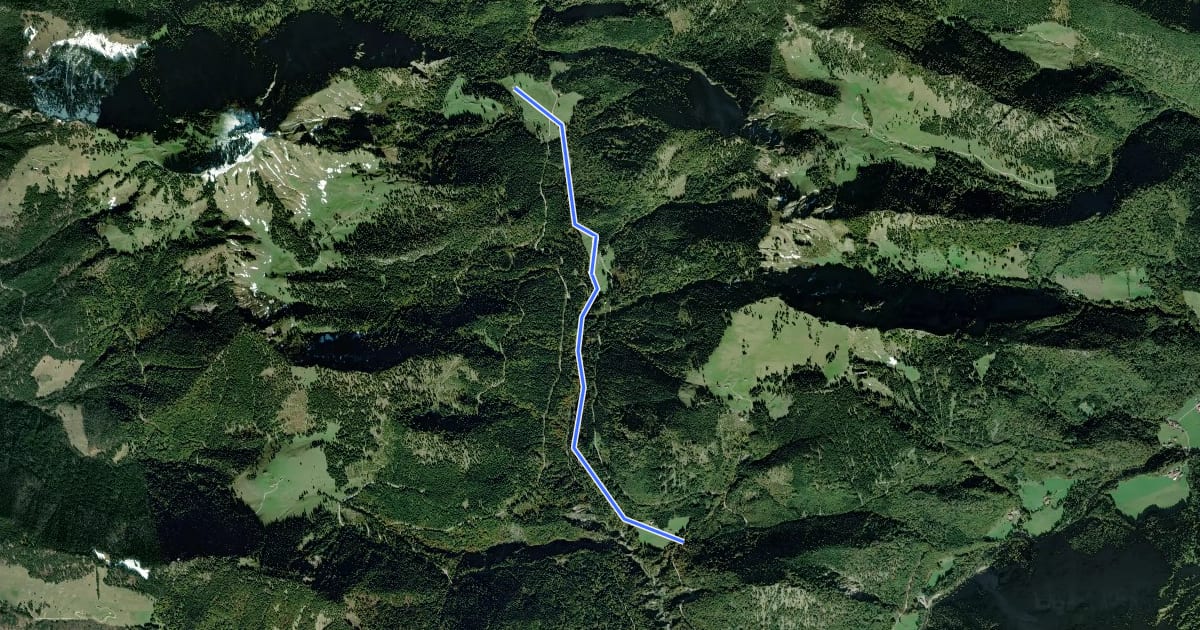 Маршрут Wanderweg 55 - Ruhpolding на спутниковом снимке