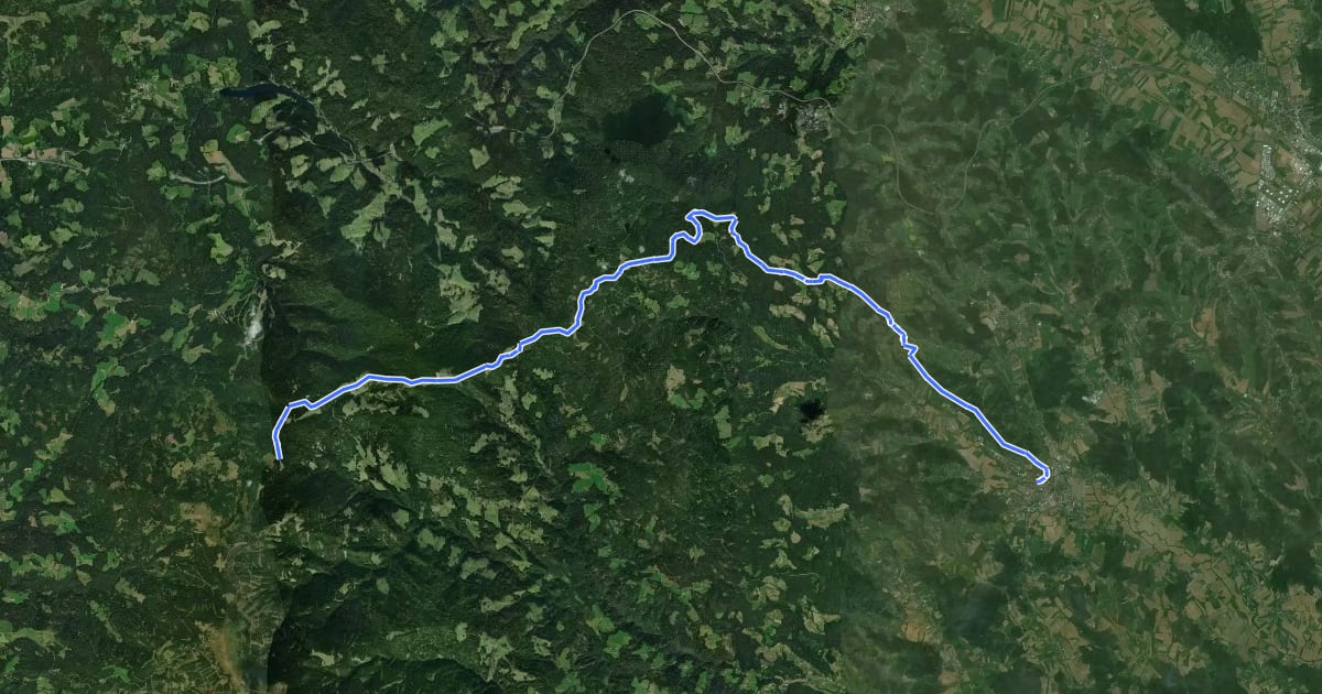 Маршрут Wanderweg 551 на спутниковом снимке