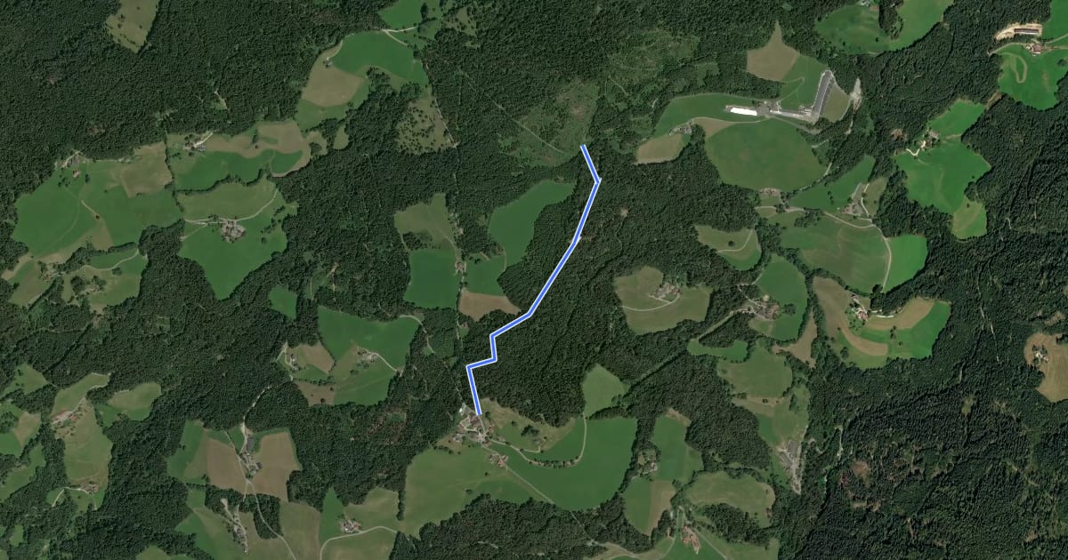 Маршрут Wanderweg 551A на спутниковом снимке