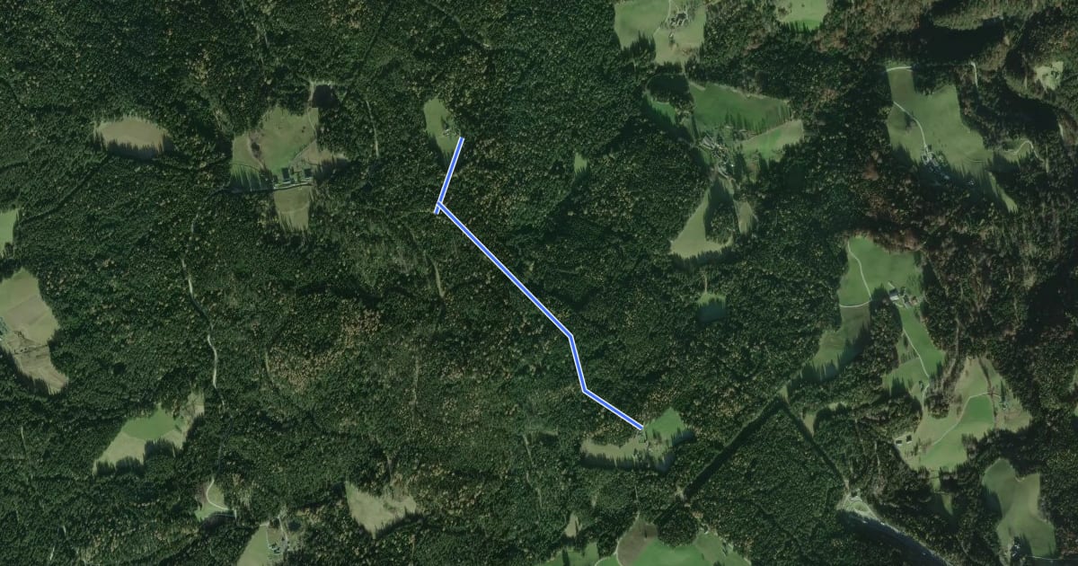 Маршрут Wanderweg 552 на спутниковом снимке