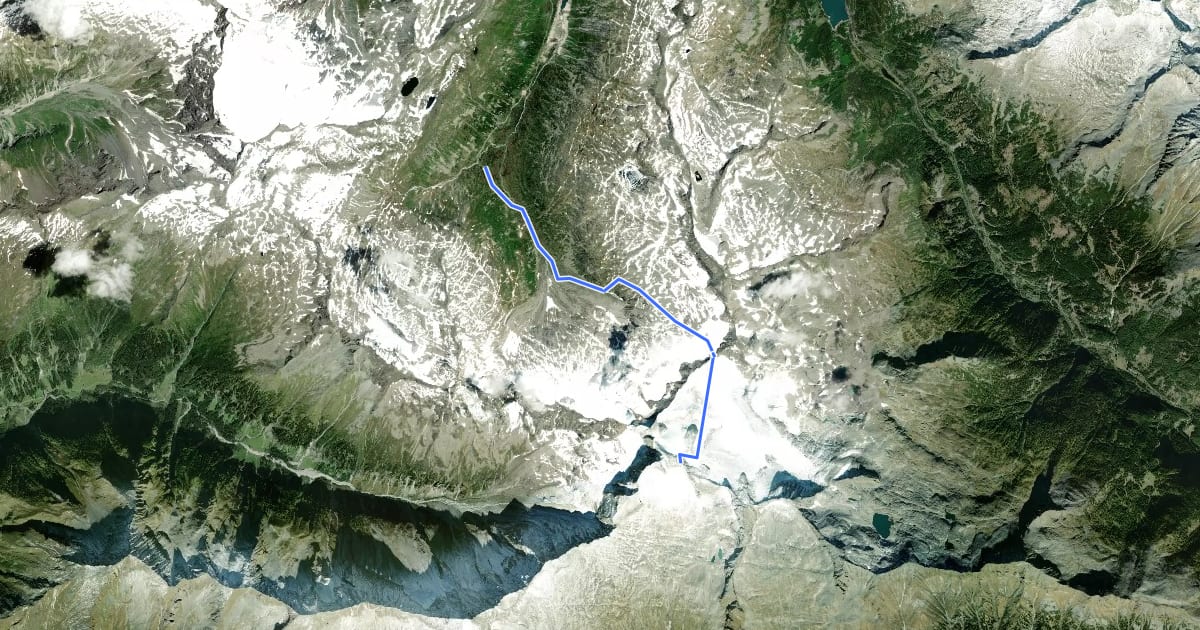 Маршрут Wanderweg 552 на спутниковом снимке