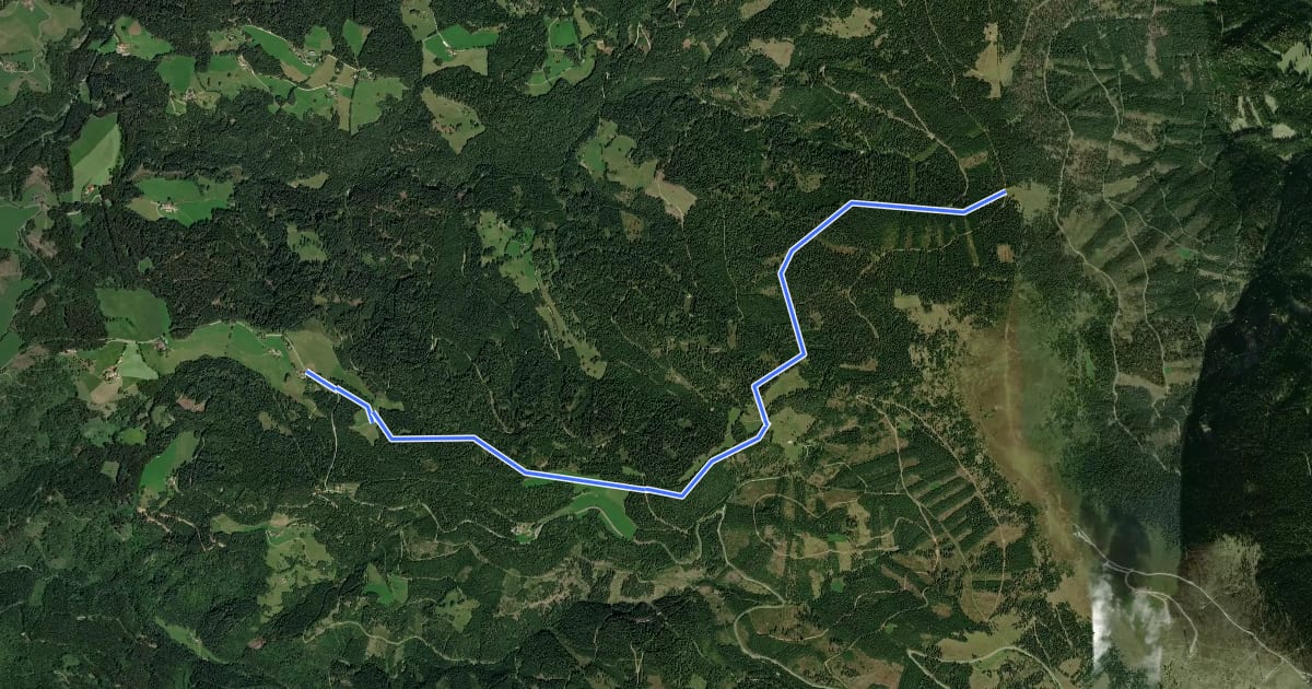 Маршрут Wanderweg 553 на спутниковом снимке