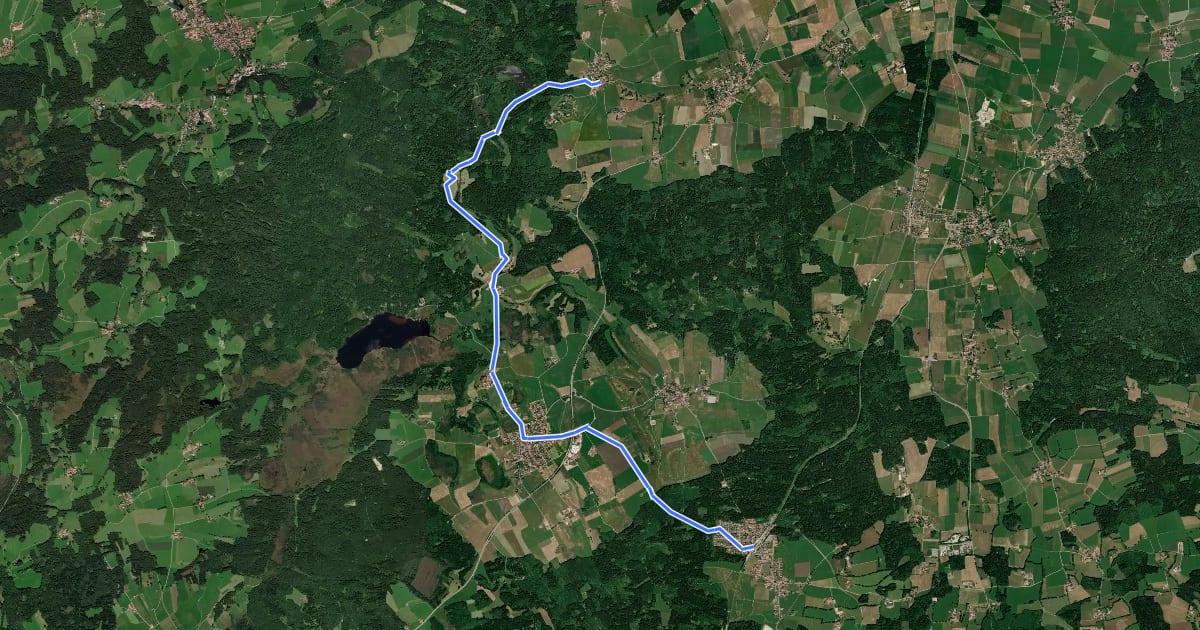 Маршрут Wanderweg 556 на спутниковом снимке