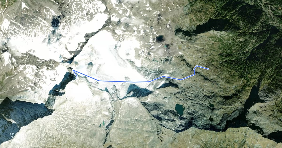 Маршрут Wanderweg 556 на спутниковом снимке