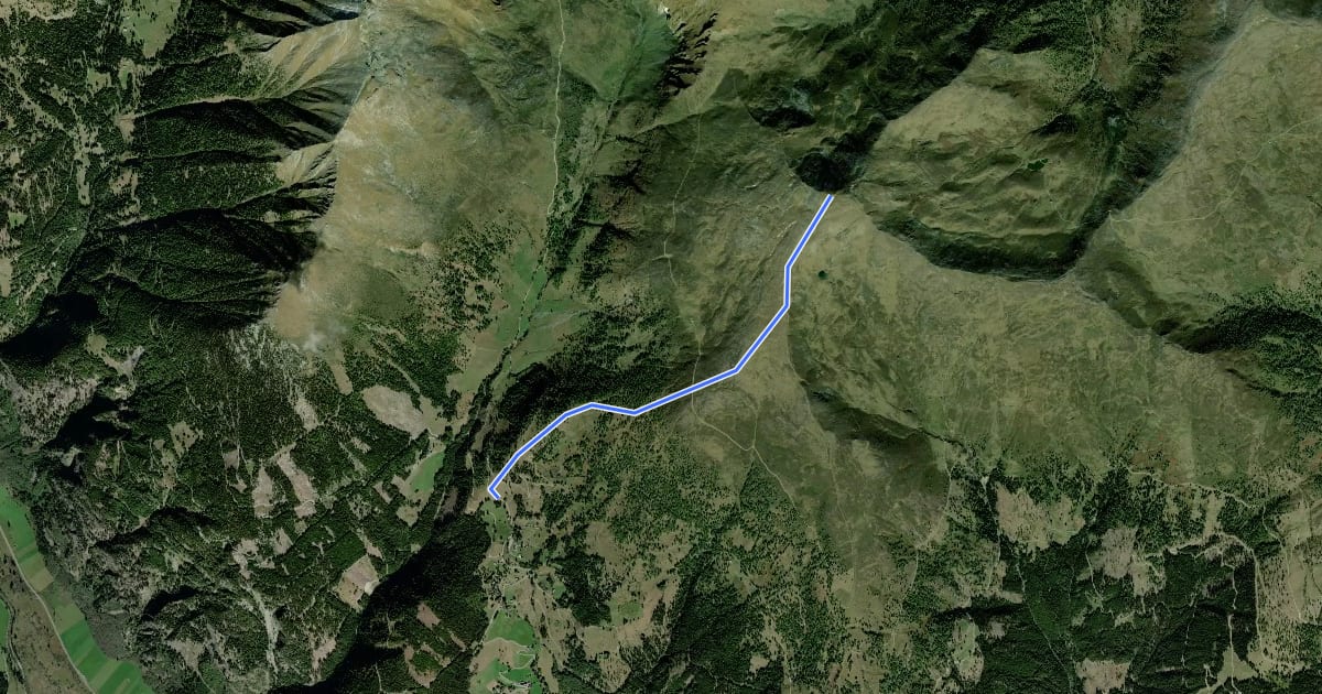 Маршрут Wanderweg 557 на спутниковом снимке