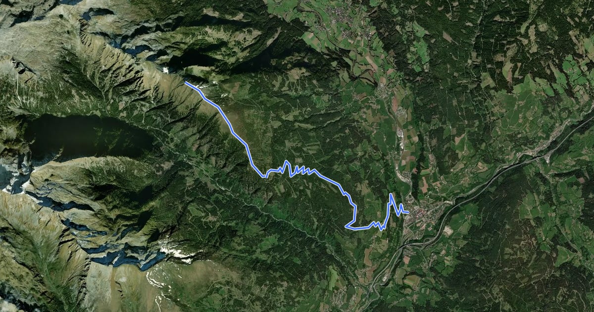 Маршрут Wanderweg 559 на спутниковом снимке