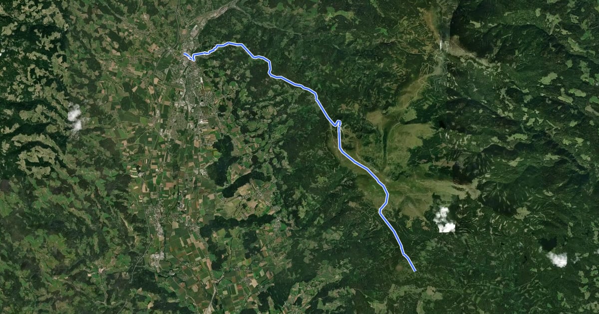 Маршрут Wanderweg 560 на спутниковом снимке