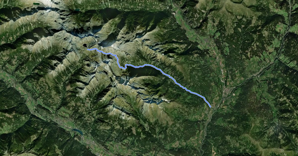 Маршрут Wanderweg 561 на спутниковом снимке