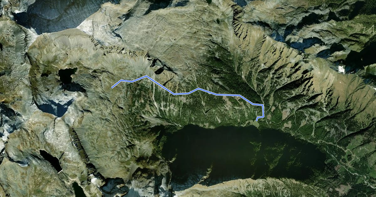 Маршрут Wanderweg 561B на спутниковом снимке
