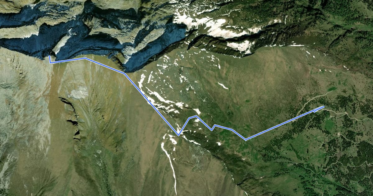 Маршрут Wanderweg 563 на спутниковом снимке