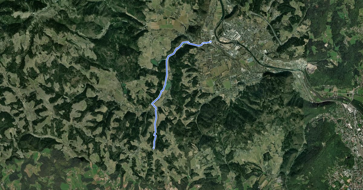 Маршрут Wanderweg 564, Schirningtalweg на спутниковом снимке