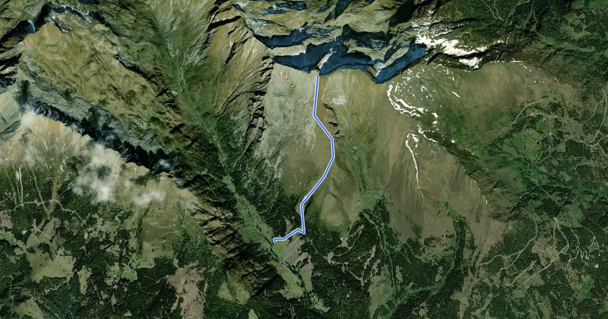 Маршрут Wanderweg 565 на спутниковом снимке