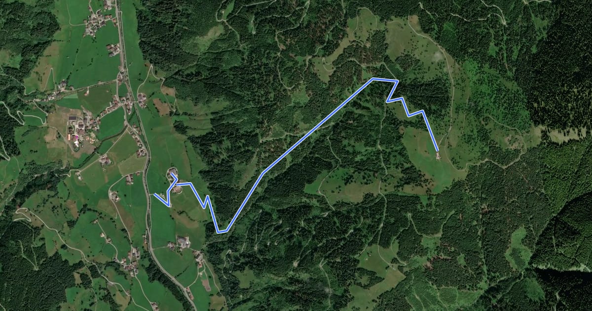 Маршрут Wanderweg 56b на спутниковом снимке