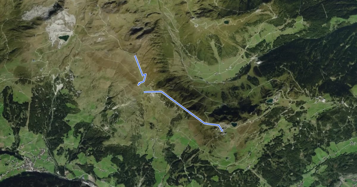 Маршрут Wanderweg 57 на спутниковом снимке