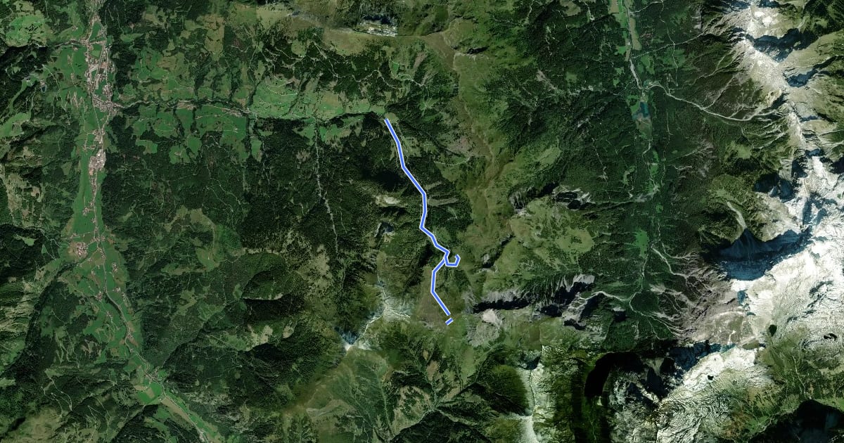 Маршрут Wanderweg 57 на спутниковом снимке