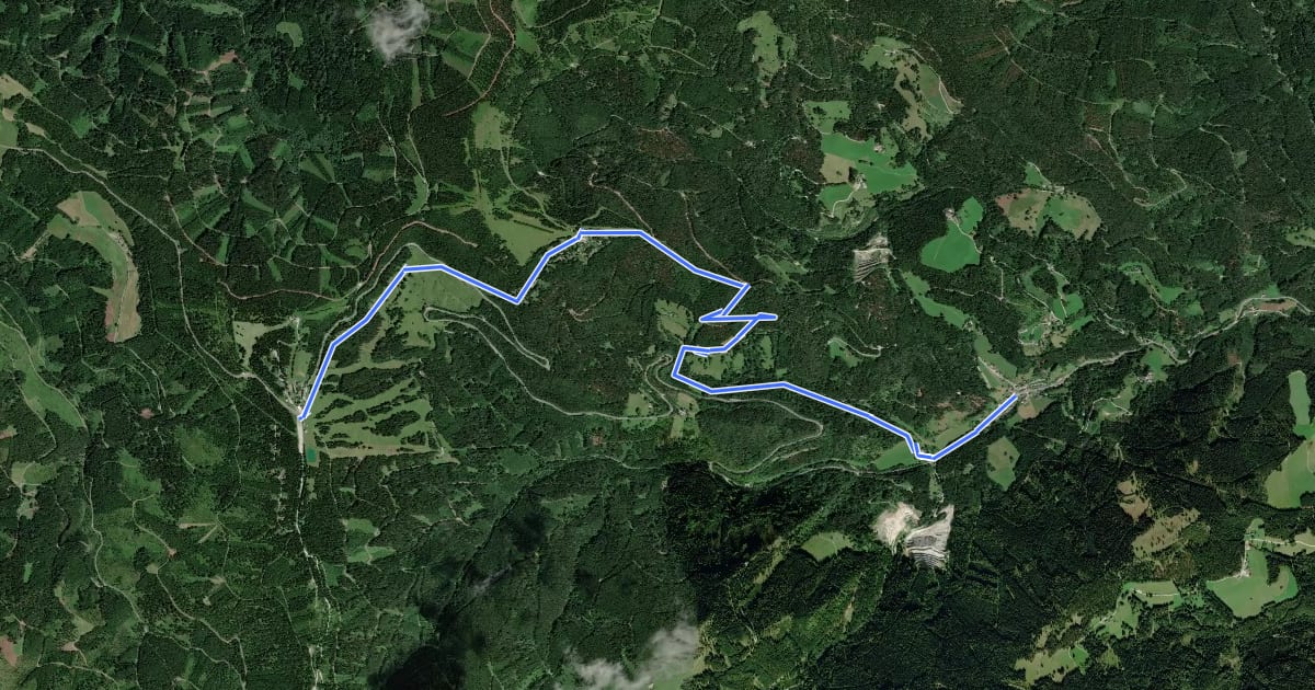 Маршрут Wanderweg 57 на спутниковом снимке