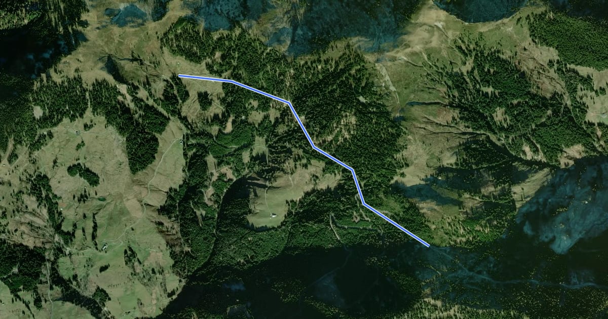 Маршрут Wanderweg 57 на спутниковом снимке